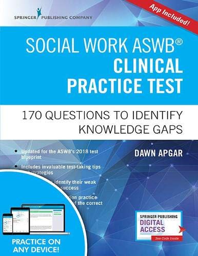 Social Work ASWB Clinical Practice Test: 170 Questions to Identify Knowledge Gaps (Book + Free App)