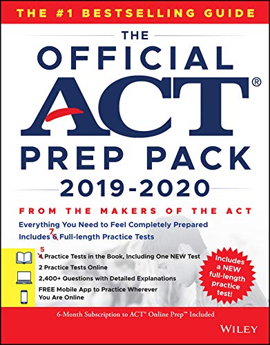 The Official ACT Prep Pack 2019-2020 with 7 Full Practice Tests. (5 in Official ACT Prep Guide + 2 Online)